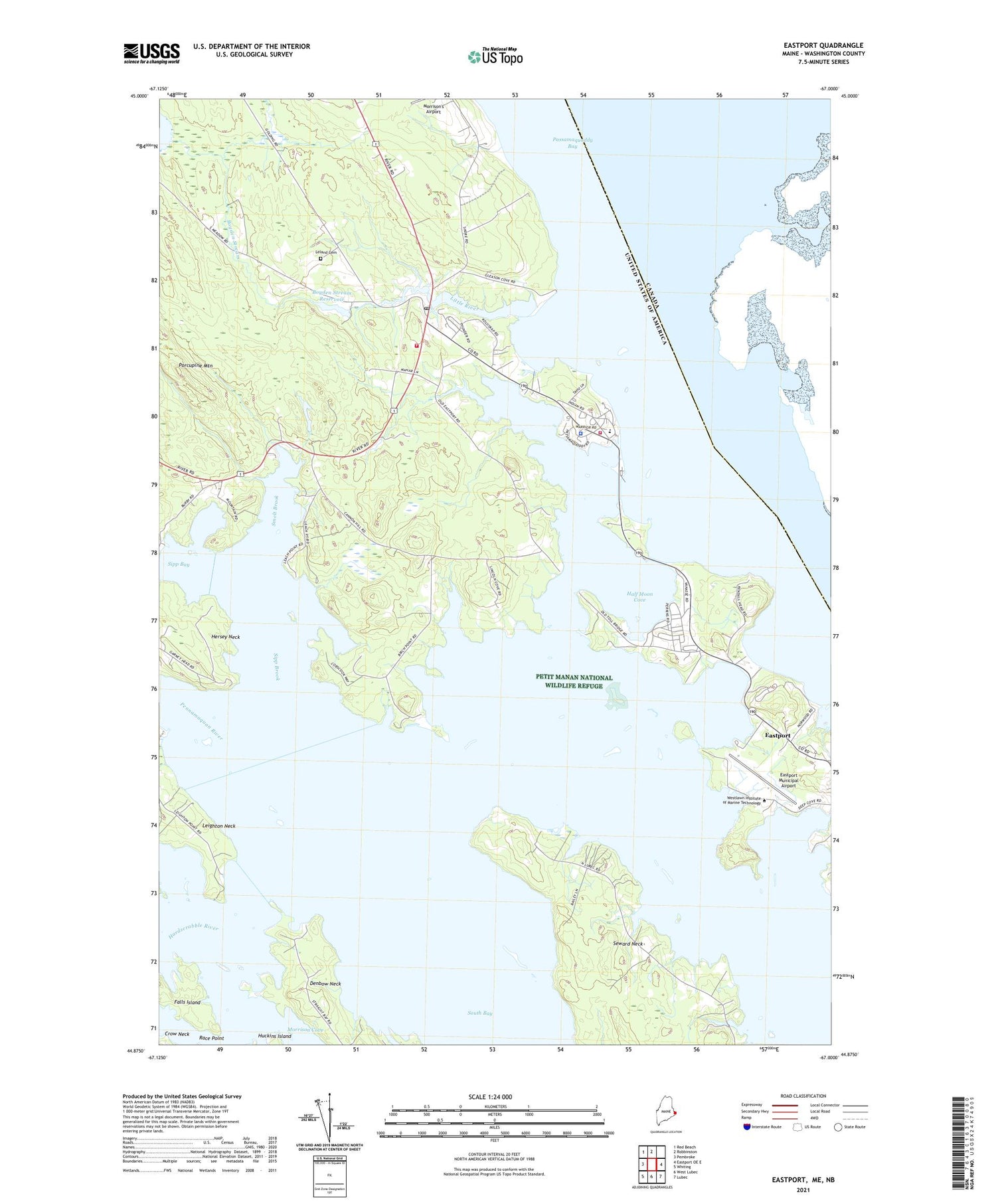 Eastport Maine US Topo Map Image