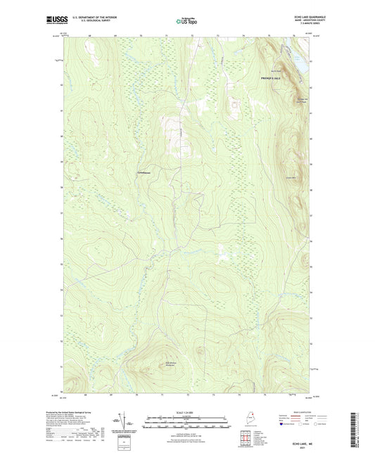 Echo Lake Maine US Topo Map Image