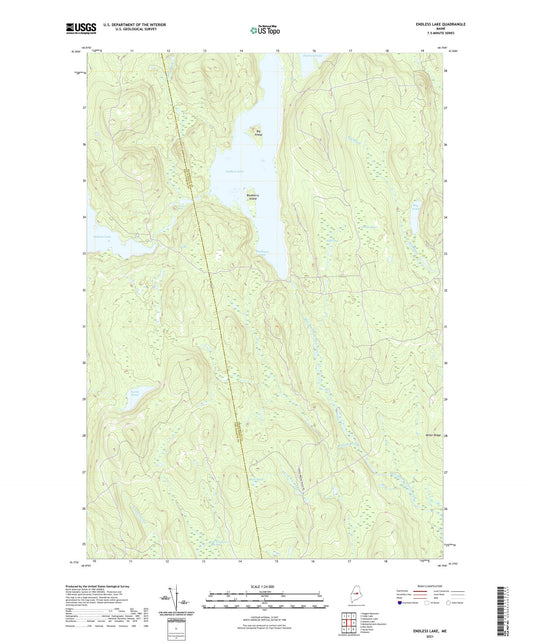 Endless Lake Maine US Topo Map Image