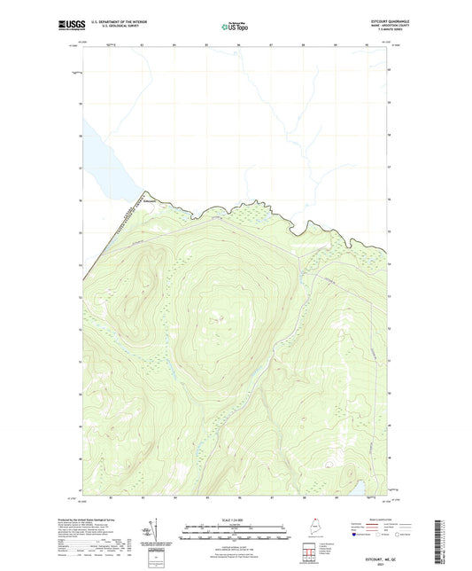 Estcourt Maine US Topo Map Image