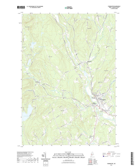 Farmington Maine US Topo Map Image