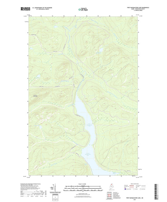 First Musquacook Lake Maine US Topo Map Image
