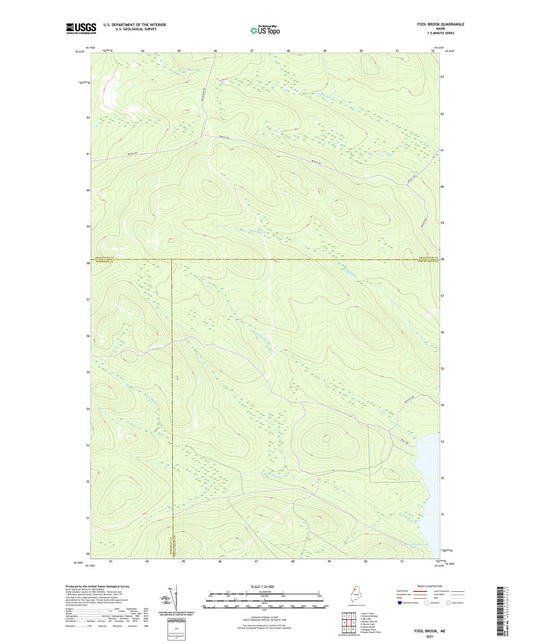 Fool Brook Maine US Topo Map Image
