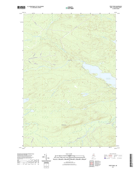 Frost Pond Maine US Topo Map Image