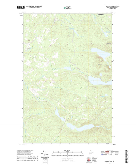 Gardner Pond Maine US Topo Map Image