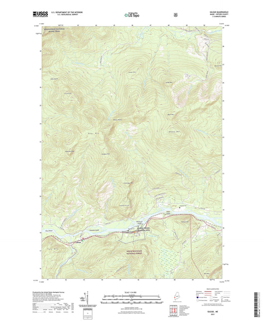 Gilead Maine US Topo Map Image