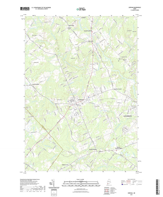 Gorham Maine US Topo Map Image