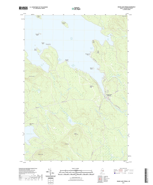 Grand Lake Stream Maine US Topo Map Image