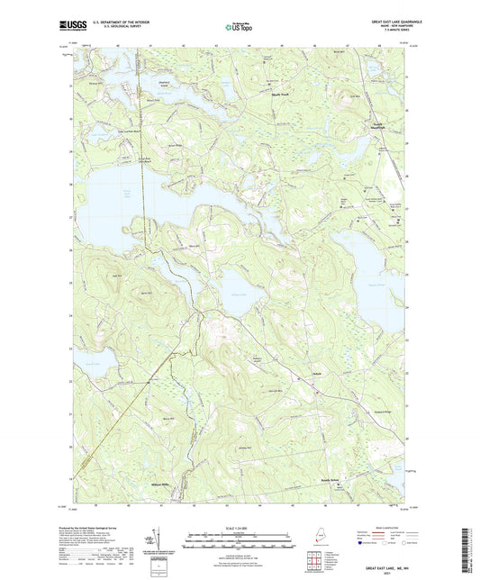 Great East Lake Maine US Topo Map Image