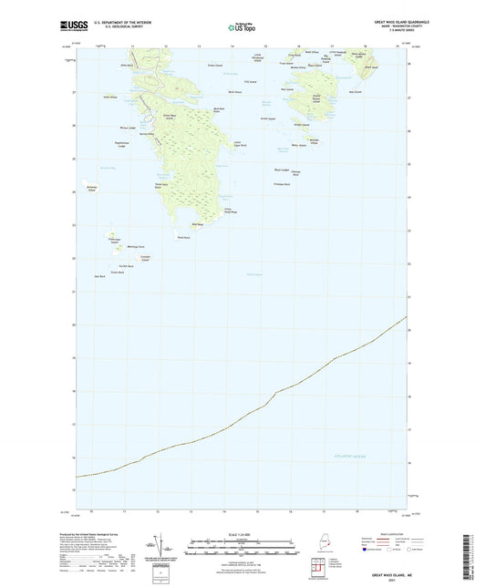 Great Wass Island Maine US Topo Map Image