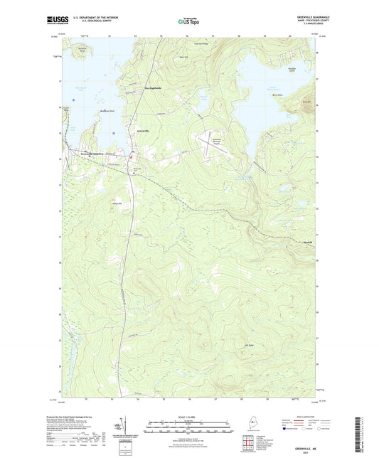 Greenville Maine US Topo Map Image
