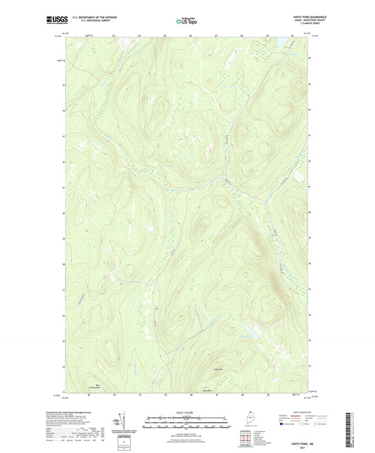 Hafey Pond Maine US Topo Map Image