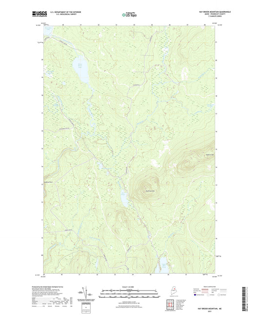 Hay Brook Mountain Maine US Topo Map Image