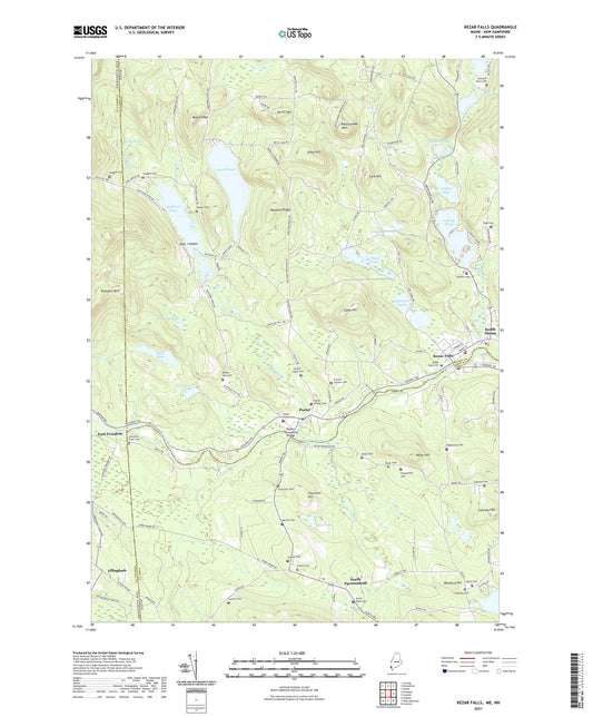 Kezar Falls Maine US Topo Map Image