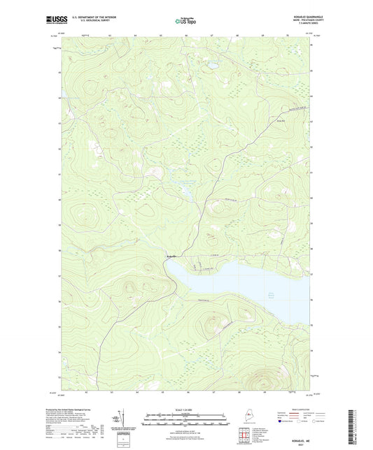 Kokadjo Maine US Topo Map Image