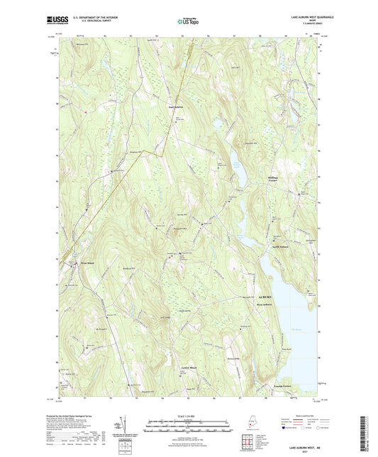 Lake Auburn West Maine US Topo Map Image