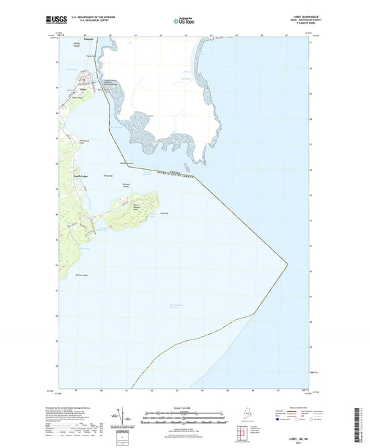 Lubec Maine US Topo Map Image