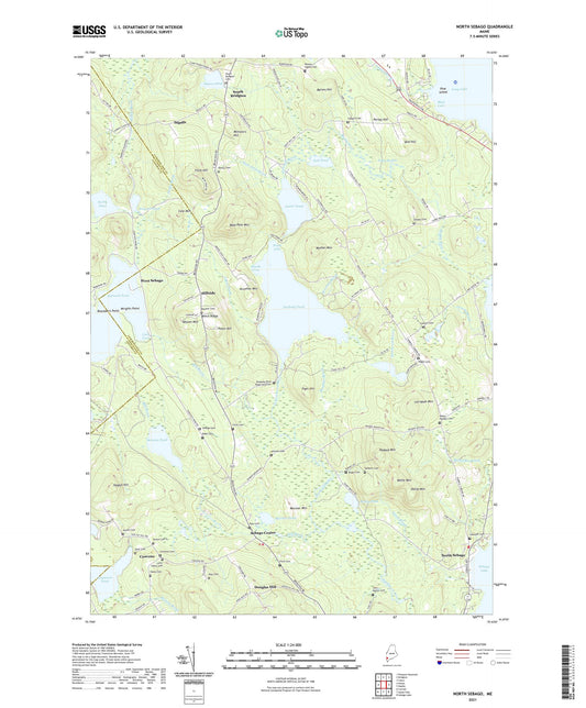 North Sebago Maine US Topo Map Image