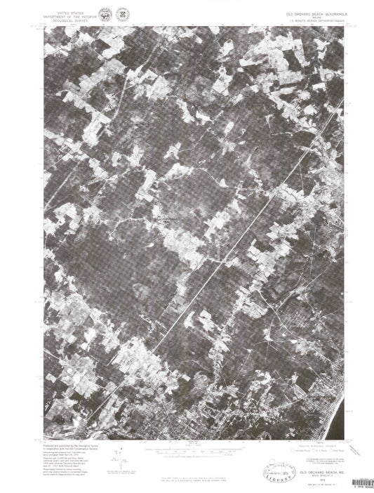 Classic USGS Old Orchard Beach Maine 7.5'x7.5' Topo Map Image