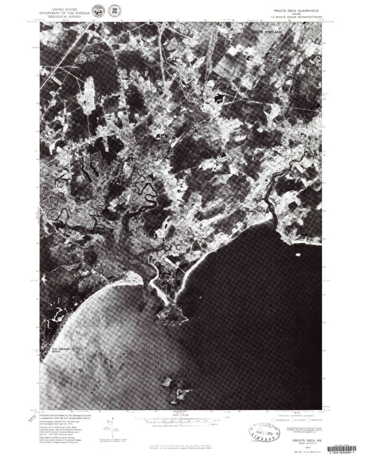 Classic USGS Prouts Neck Maine 7.5'x7.5' Topo Map Image