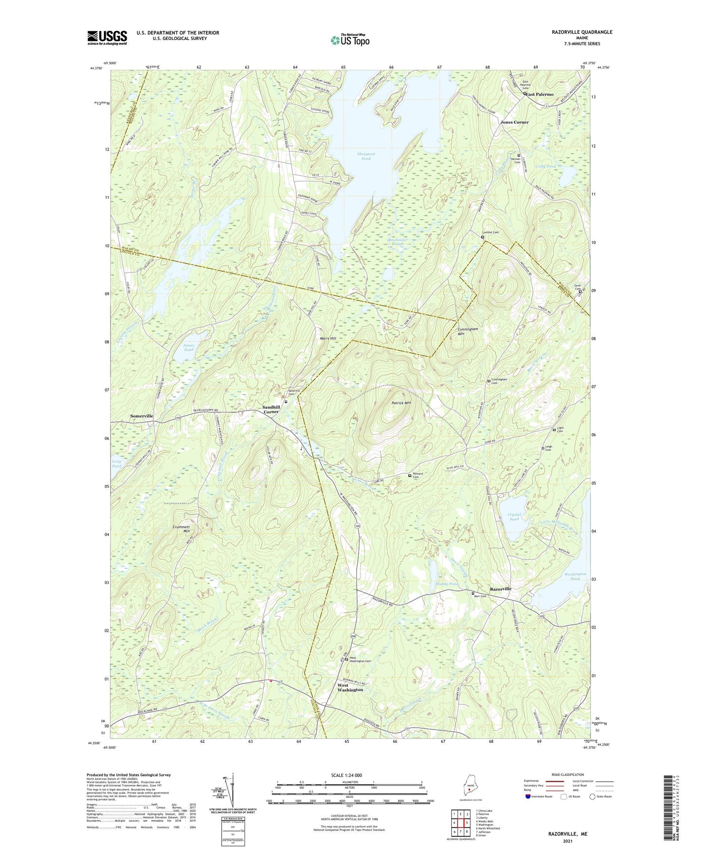 Razorville Maine US Topo Map Image