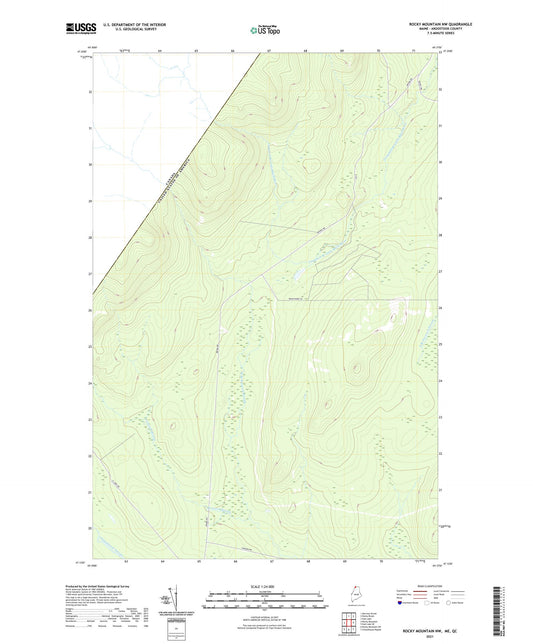 Rocky Mountain NW Maine US Topo Map Image