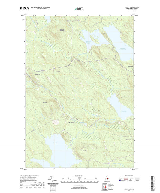 Rocky Pond Maine US Topo Map Image