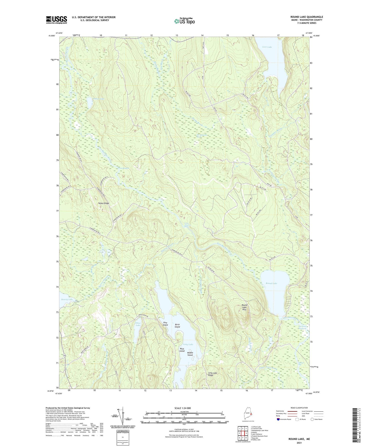 Round Lake Maine US Topo Map Image