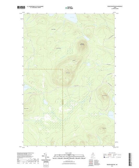 Round Mountain Maine US Topo Map Image