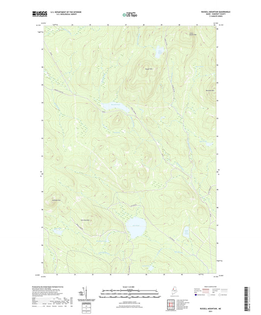 Russell Mountain Maine US Topo Map Image