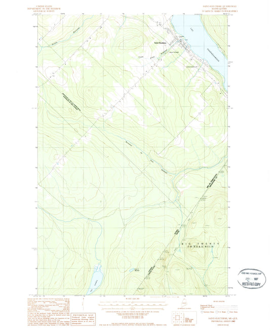 Classic USGS Saint Eleuthere Quebec 7.5'x7.5' Topo Map Image