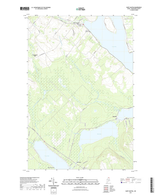 Saint Agatha Maine US Topo Map Image