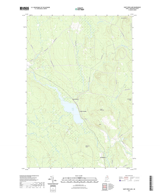 Saint Croix Lake Maine US Topo Map Image