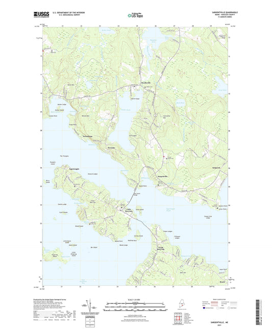 Sargentville Maine US Topo Map Image
