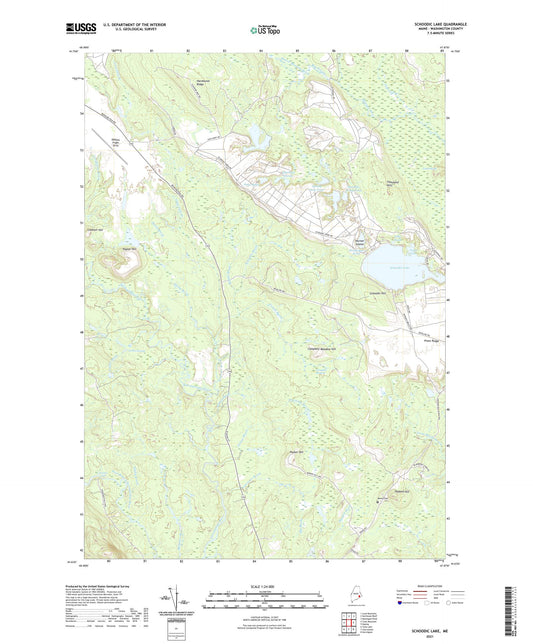 Schoodic Lake Maine US Topo Map Image