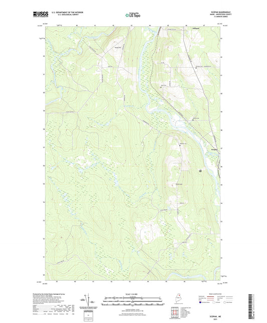 Scopan Maine US Topo Map Image
