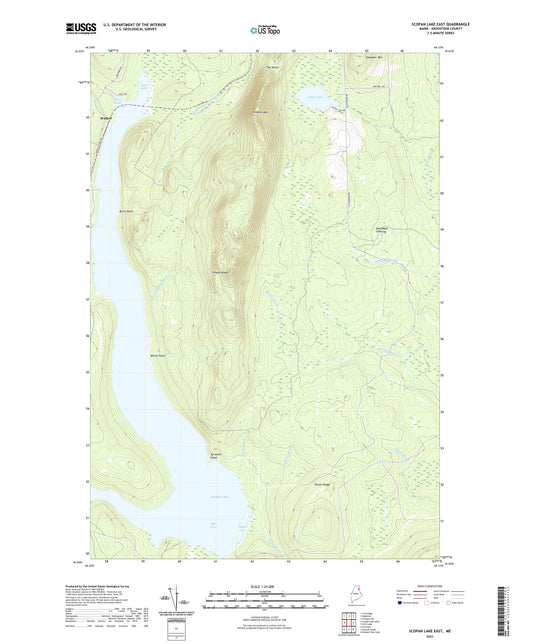 Scopan Lake East Maine US Topo Map Image