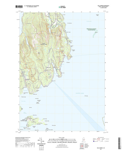 Seal Harbor Maine US Topo Map Image