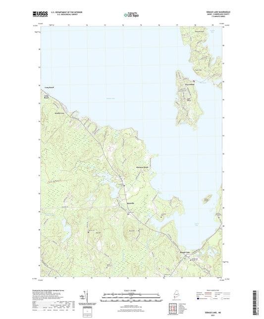 Sebago Lake Maine US Topo Map Image