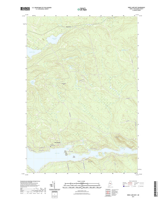 Sebec Lake East Maine US Topo Map Image