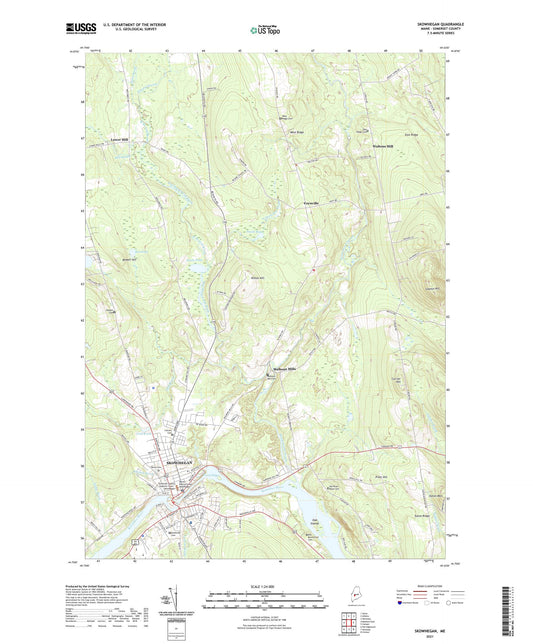 Skowhegan Maine US Topo Map Image