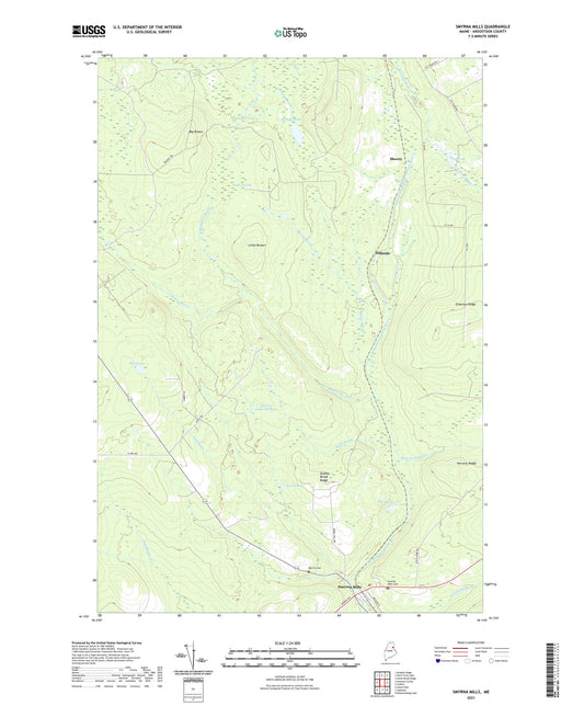 Smyrna Mills Maine US Topo Map Image