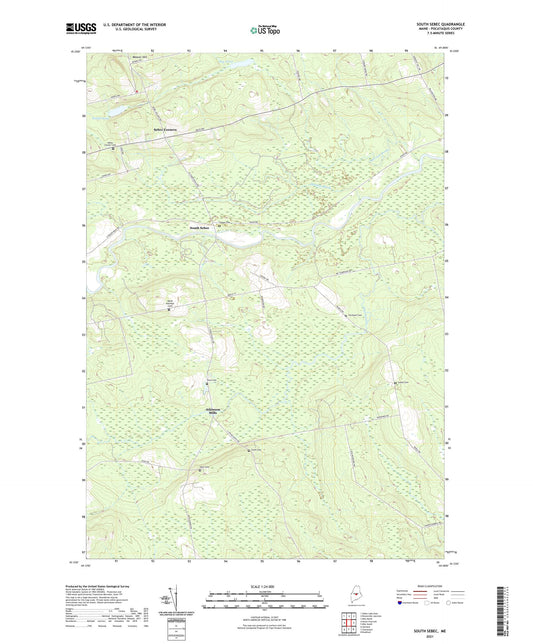 South Sebec Maine US Topo Map Image