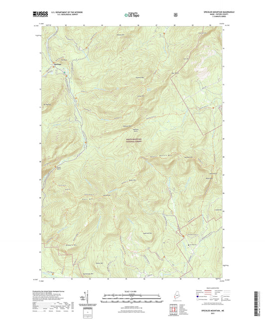 Speckled Mountain Maine US Topo Map Image
