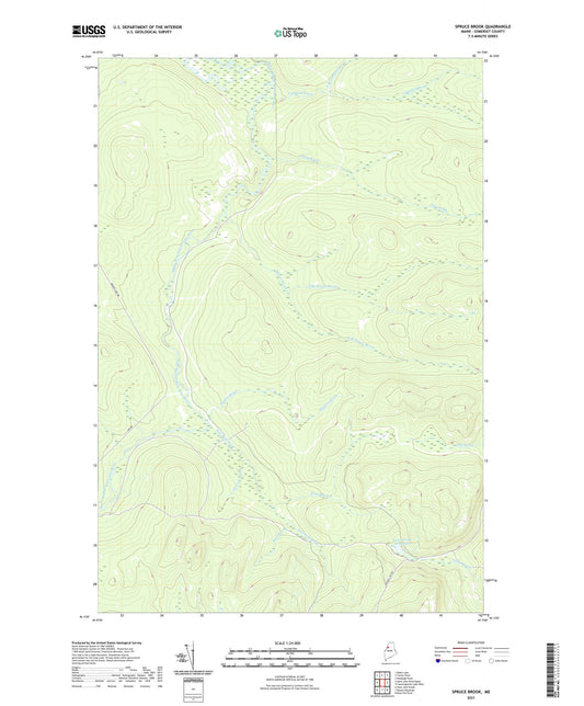 Spruce Brook Maine US Topo Map Image