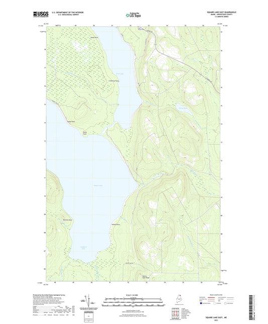 Square Lake East Maine US Topo Map Image