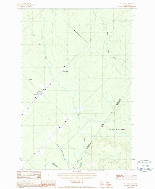 Classic USGS Saint Omer Quebec 7.5'x7.5' Topo Map Image