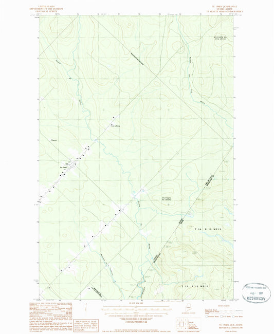 Classic USGS Saint Omer Quebec 7.5'x7.5' Topo Map Image