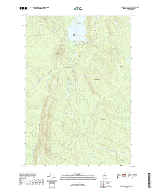 Stetson Mountain Maine US Topo Map Image