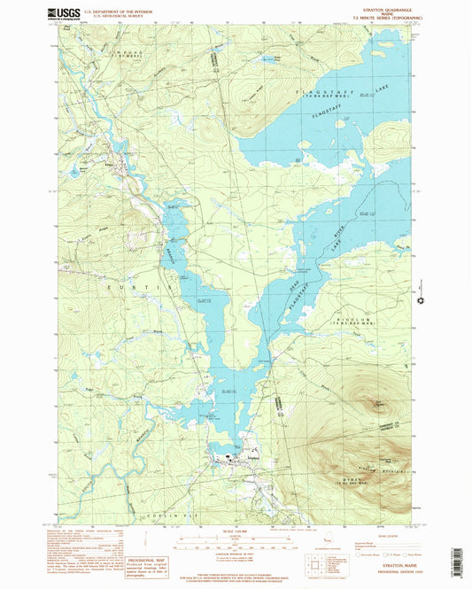 Classic USGS Stratton Maine 7.5'x7.5' Topo Map Image